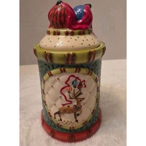 Christmas Reindeer Coverd Candle By Stacey Knight Ltd, Petite Noel Ceramic